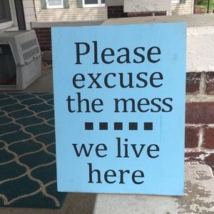 Hand painted wood sign